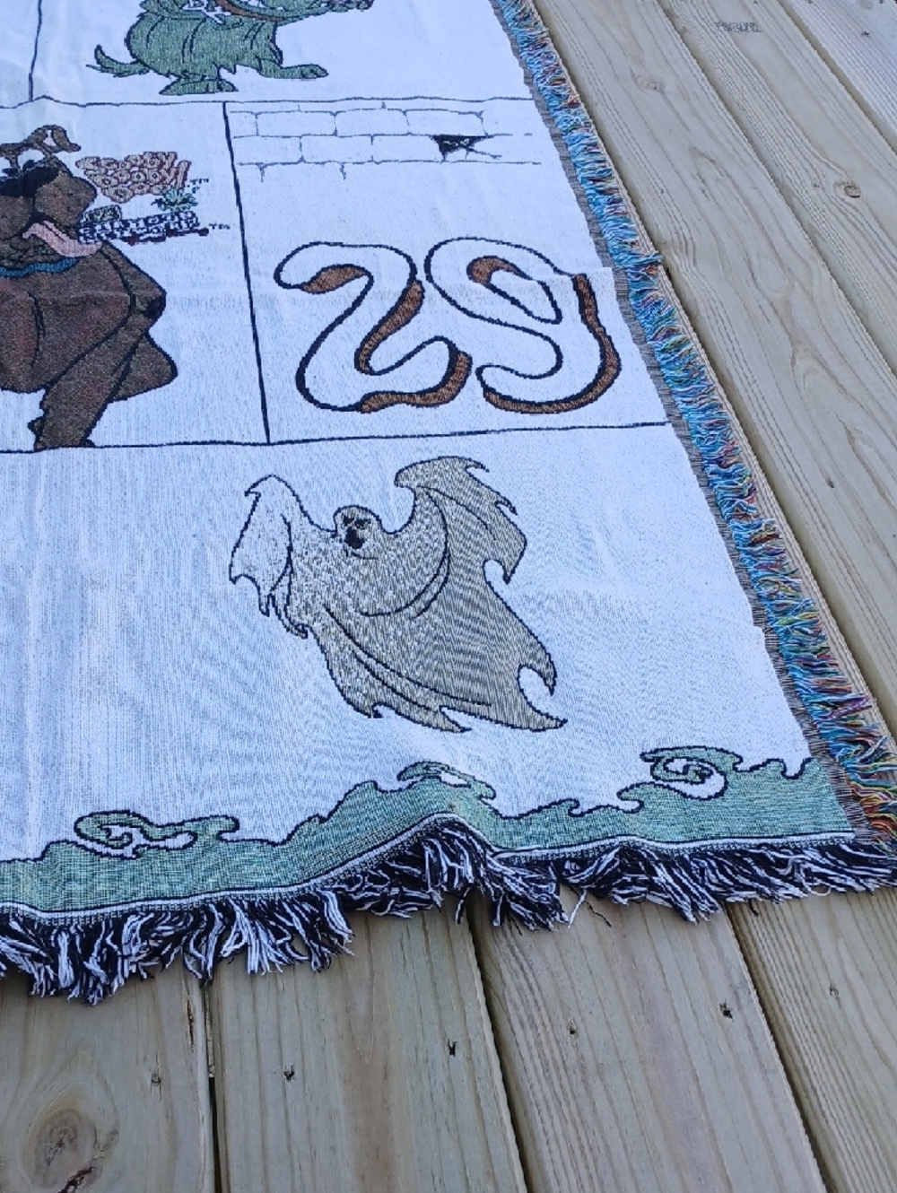 Scooby-Doo Graphic Throw Blanket - Brown & White - Picture 8 of 13